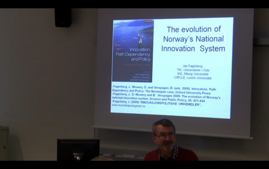 Part 1 and 2: “The Development of National Innovation Systems in Norway”
